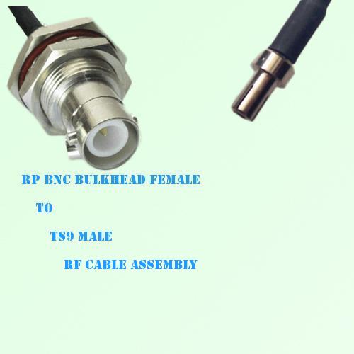 RP BNC Bulkhead Female to TS9 Male RF Cable Assembly