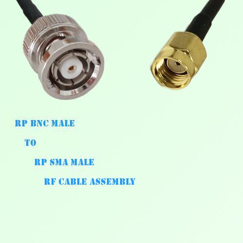 RP BNC Male to RP SMA Male RF Cable Assembly