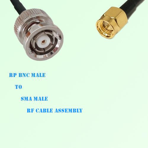 RP BNC Male to SMA Male RF Cable Assembly