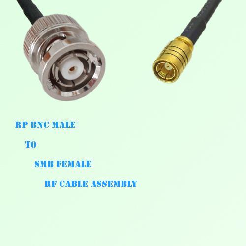 RP BNC Male to SMB Female RF Cable Assembly