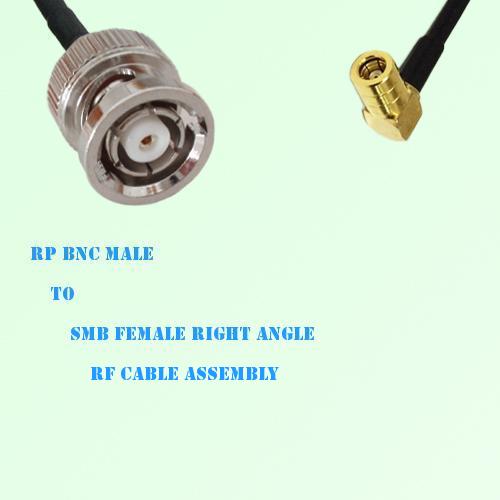 RP BNC Male to SMB Female Right Angle RF Cable Assembly RP BNC Male to SMB Female Right Angle RF Cable Assembly