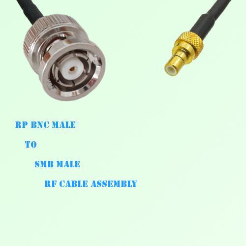 RP BNC Male to SMB Male RF Cable Assembly