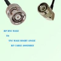RP BNC Male to TNC Male Right Angle RF Cable Assembly