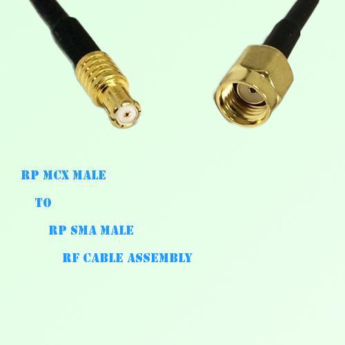 RP MCX Male to RP SMA Male RF Cable Assembly