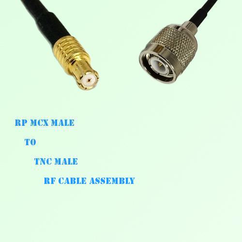 RP MCX Male to TNC Male RF Cable Assembly