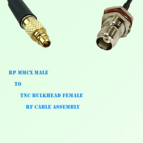 RP MMCX Male to TNC Bulkhead Female RF Cable Assembly