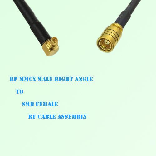 RP MMCX Male Right Angle to SMB Female RF Cable Assembly RP MMCX Male Right Angle to SMB Female RF Cable Assembly