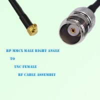 RP MMCX Male Right Angle to TNC Female RF Cable Assembly