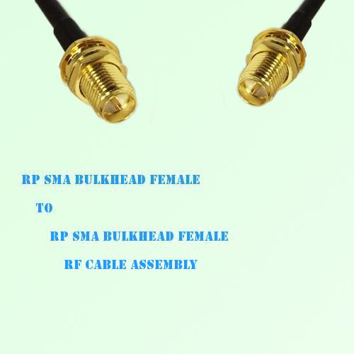 RP SMA Bulkhead Female to RP SMA Bulkhead Female RF Cable Assembly