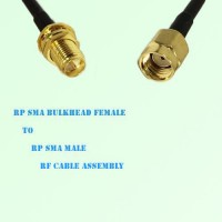RP SMA Bulkhead Female to RP SMA Male RF Cable Assembly