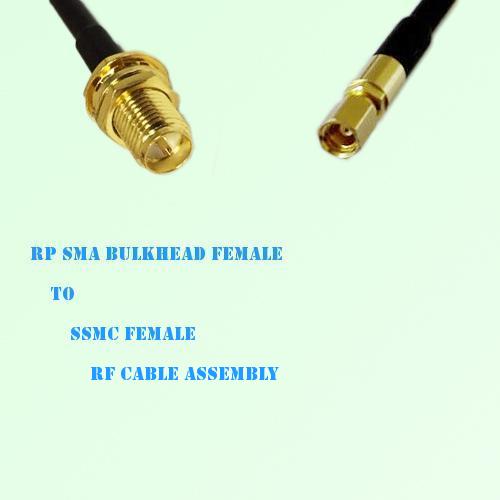 RP SMA Bulkhead Female to SSMC Female RF Cable Assembly RP SMA Bulkhead Female to SSMC Female RF Cable Assembly