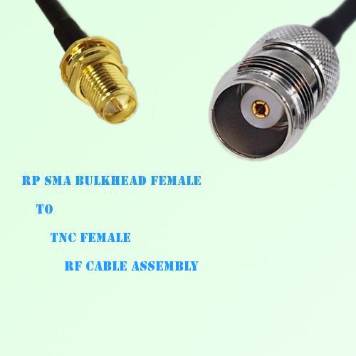 RP SMA Bulkhead Female to TNC Female RF Cable Assembly