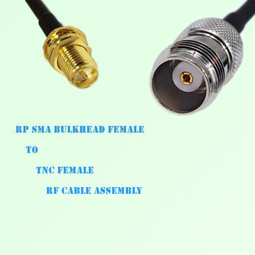 RP SMA Bulkhead Female to TNC Female RF Cable Assembly RP SMA Bulkhead Female to TNC Female RF Cable Assembly