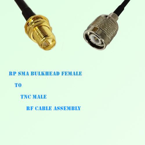 RP SMA Bulkhead Female to TNC Male RF Cable Assembly