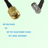 RP SMA Male to RP TNC Male Right Angle RF Cable Assembly RP SMA Male to RP TNC Male Right Angle RF Cable Assembly