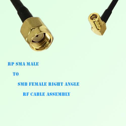 RP SMA Male to SMB Female Right Angle RF Cable Assembly
