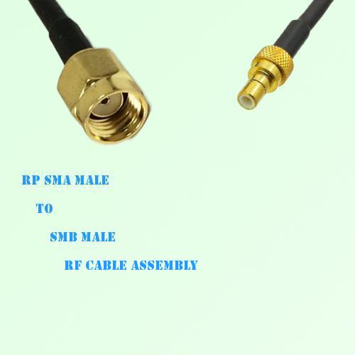 RP SMA Male to SMB Male RF Cable Assembly