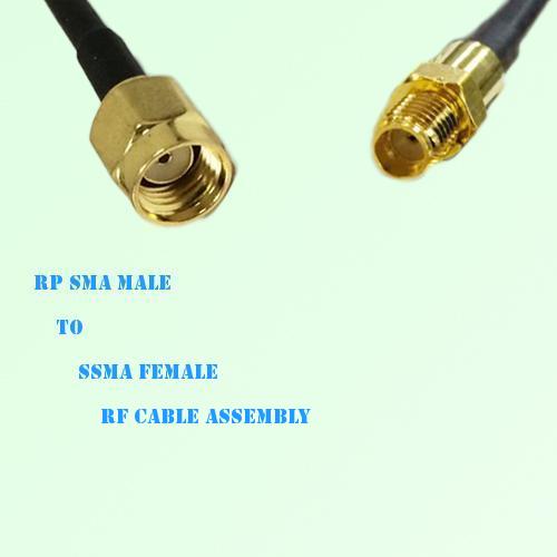 RP SMA Male to SSMA Female RF Cable Assembly