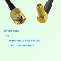 RP SMA Male to SSMB Female Right Angle RF Cable Assembly