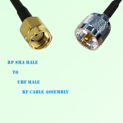 RP SMA Male to UHF Male RF Cable Assembly