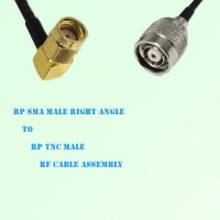 RP SMA Male Right Angle to RP TNC Male RF Cable Assembly RP SMA Male Right Angle to RP TNC Male RF Cable Assembly