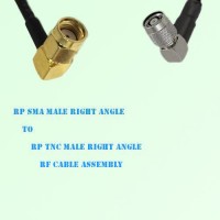 RP SMA Male Right Angle to RP TNC Male Right Angle RF Cable Assembly RP SMA Male Right Angle to RP TNC Male Right Angle RF Cable Assembly