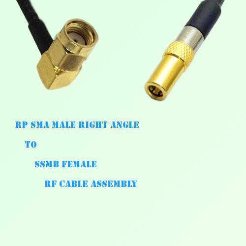 RP SMA Male Right Angle to SSMB Female RF Cable Assembly