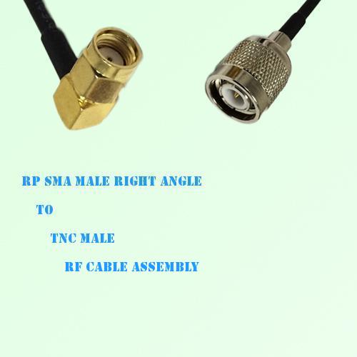 RP SMA Male Right Angle to TNC Male RF Cable Assembly