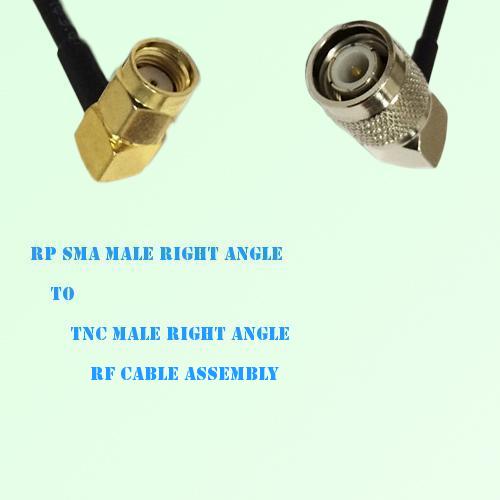 RP SMA Male Right Angle to TNC Male Right Angle RF Cable Assembly