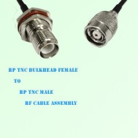 RP TNC Bulkhead Female to RP TNC Male RF Cable Assembly RP TNC Bulkhead Female to RP TNC Male RF Cable Assembly