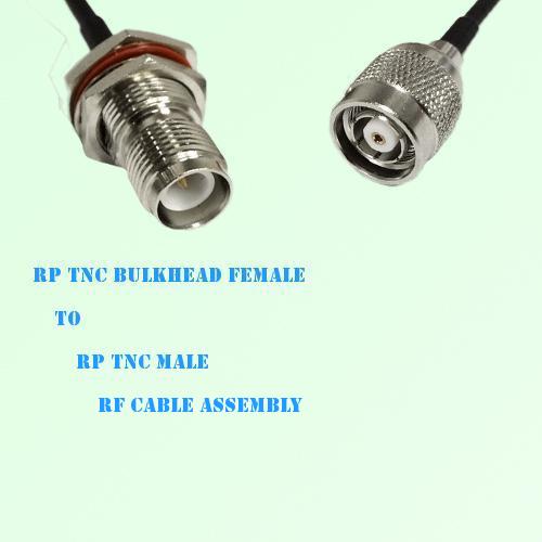 RP TNC Bulkhead Female to RP TNC Male RF Cable Assembly