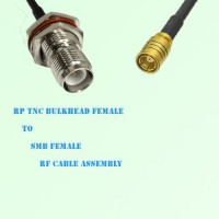 RP TNC Bulkhead Female to SMB Female RF Cable Assembly