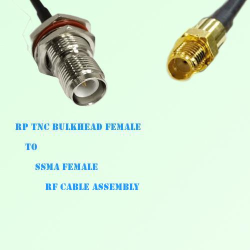 RP TNC Bulkhead Female to SSMA Female RF Cable Assembly RP TNC Bulkhead Female to SSMA Female RF Cable Assembly