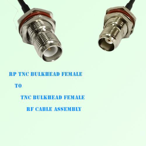RP TNC Bulkhead Female to TNC Bulkhead Female RF Cable Assembly