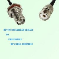 RP TNC Bulkhead Female to UHF Female RF Cable Assembly RP TNC Bulkhead Female to UHF Female RF Cable Assembly