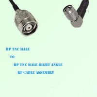 RP TNC Male to RP TNC Male Right Angle RF Cable Assembly RP TNC Male to RP TNC Male Right Angle RF Cable Assembly