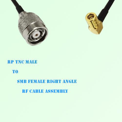 RP TNC Male to SMB Female Right Angle RF Cable Assembly RP TNC Male to SMB Female Right Angle RF Cable Assembly