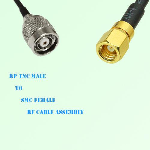 RP TNC Male to SMC Female RF Cable Assembly RP TNC Male to SMC Female RF Cable Assembly