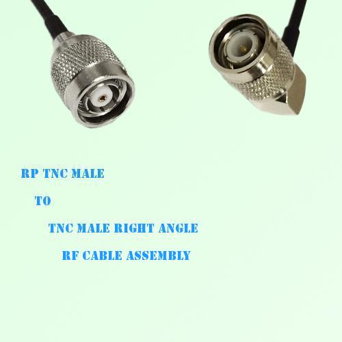 RP TNC Male to TNC Male Right Angle RF Cable Assembly