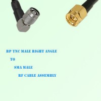 RP TNC Male Right Angle to SMA Male RF Cable Assembly RP TNC Male Right Angle to SMA Male RF Cable Assembly