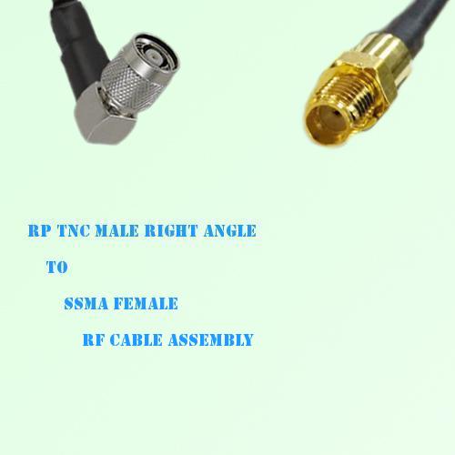 RP TNC Male Right Angle to SSMA Female RF Cable Assembly