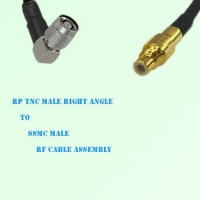RP TNC Male Right Angle to SSMC Male RF Cable Assembly RP TNC Male Right Angle to SSMC Male RF Cable Assembly