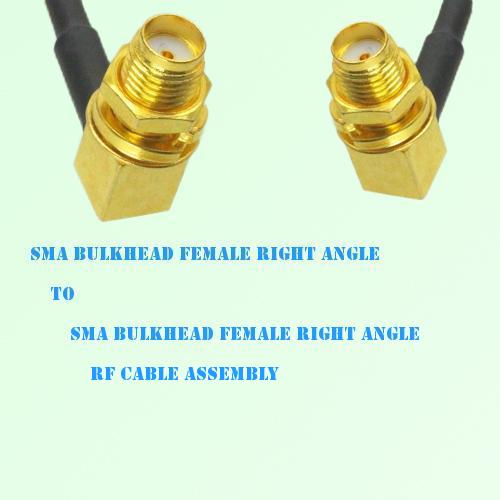 SMA Bulkhead Female R/A to SMA Bulkhead Female R/A RF Cable Assembly