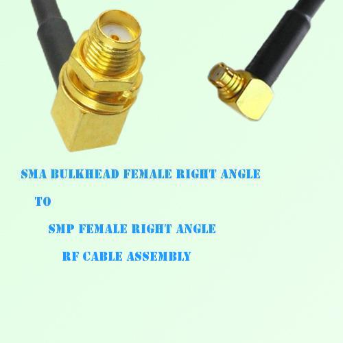 SMA Bulkhead Female R/A to SMP Female R/A RF Cable Assembly