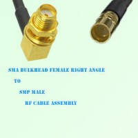 SMA Bulkhead Female Right Angle to SMP Male RF Cable Assembly