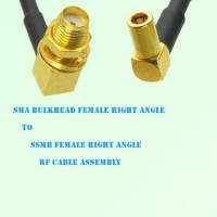 SMA Bulkhead Female R/A to SSMB Female R/A RF Cable Assembly