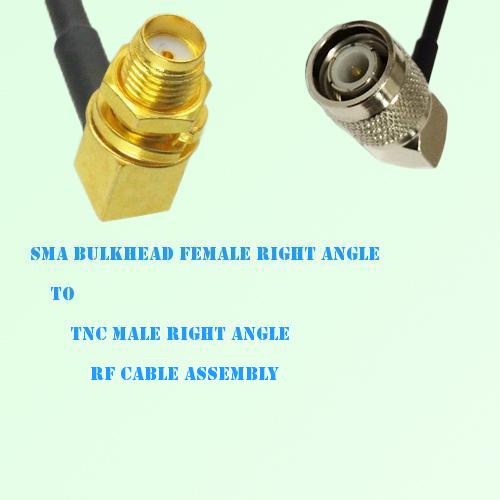 SMA Bulkhead Female R/A to TNC Male R/A RF Cable Assembly