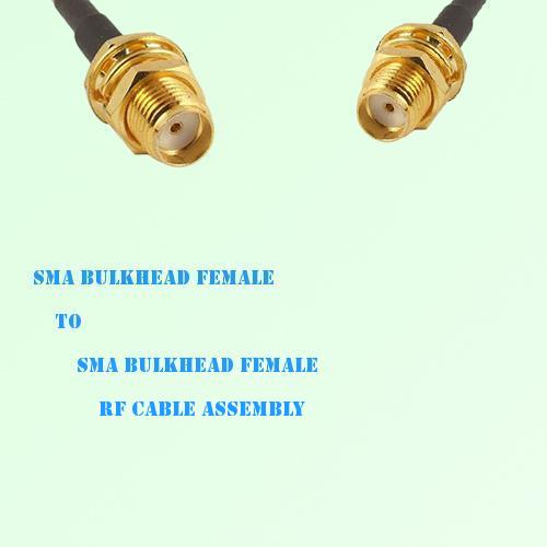SMA Bulkhead Female to SMA Bulkhead Female RF Cable Assembly