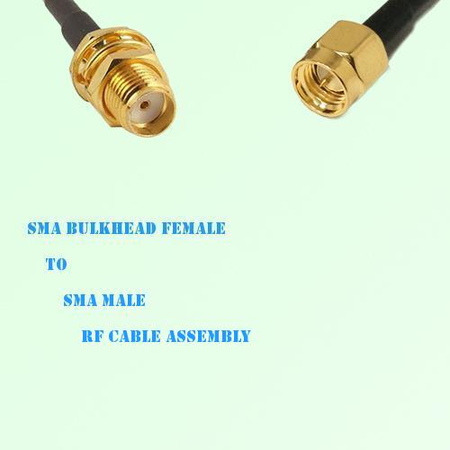 SMA Bulkhead Female to SMA Male RF Cable Assembly