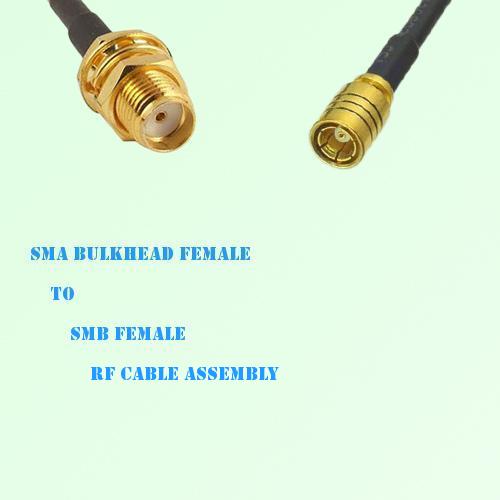 SMA Bulkhead Female to SMB Female RF Cable Assembly
